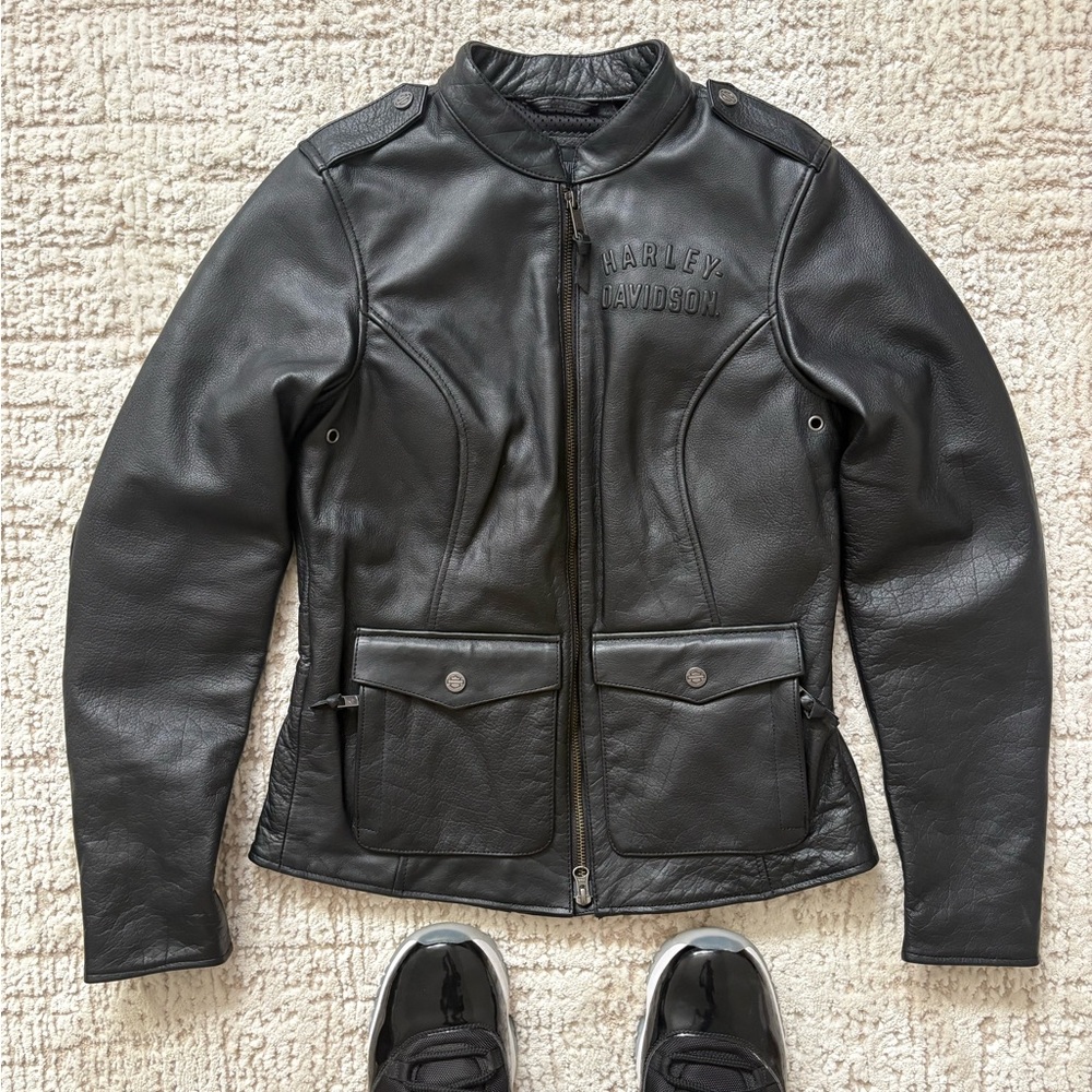 Harley-Davidson Women's Black Leather Biker Jacket